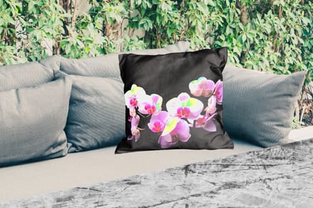 Buitenkussen Weerbestendig - Orchidee - Bloemen - Roze - Flora - 50x50 cm