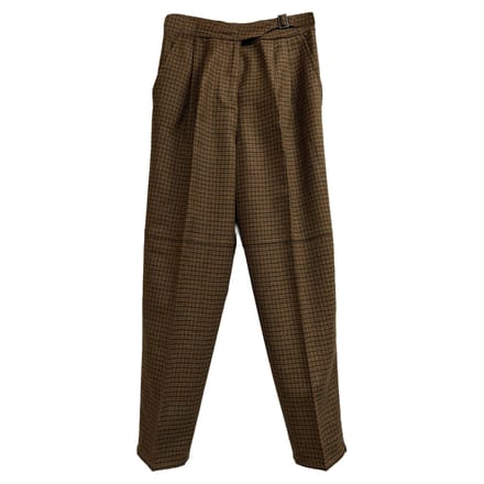 Etro geruite broek van bruine wol