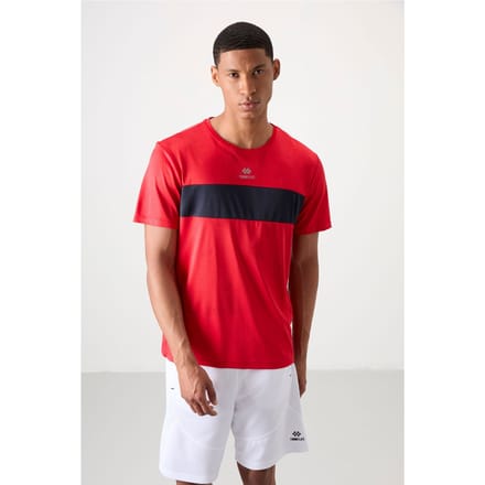 Heren Kleurblokken Crew Neck T-Shirt