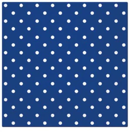 Dekoratief | Pakje 20 servetten 'Dots, blue' 33x33cm | A701606