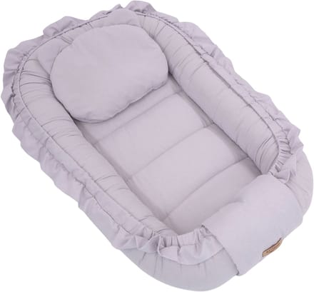 Babynestje - FRILL - Babynest SET met kussen - Grijs