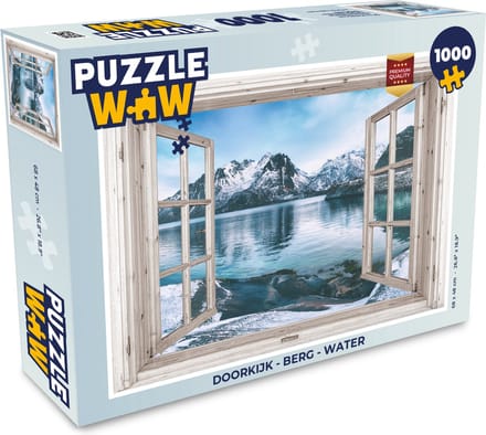 Puzzel Doorkijk - Berg - Water - Legpuzzel - Puzzel 1000 stukjes volwassenen