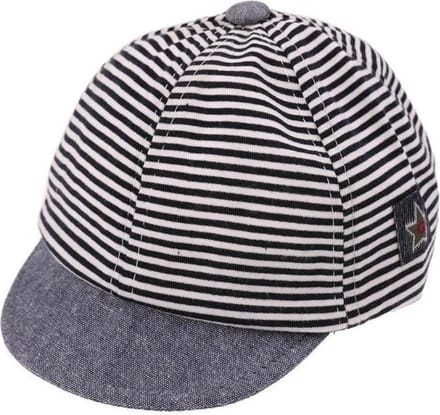 Baby petje | verstelbaar | blauw/wit