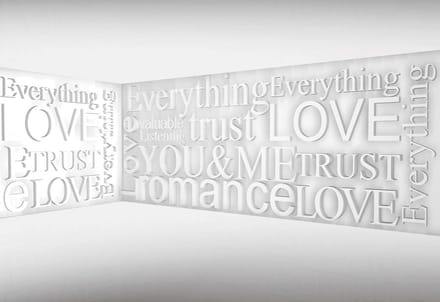 Fotobehang Modern Words | XL - 208cm x 146cm | 130g/m2 Vlies