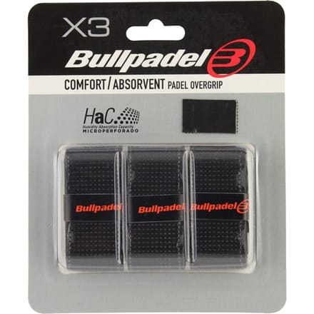 Bullpadel Overgrip GB-1201 (padel) 3 stuks Kleur : Zwart