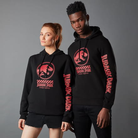 Jurassic Park Primal Warning Unisex Hoodie - Zwart - S