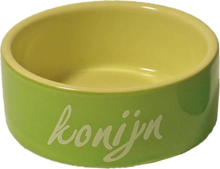 Eetbak Steen Konijn Groen 12 cm