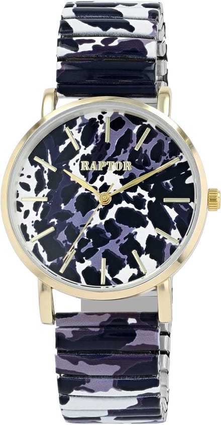 Raptor Herenhorloge siliconen JW20204 met echte leren band, 5ATM, basic, modern, zakelijk