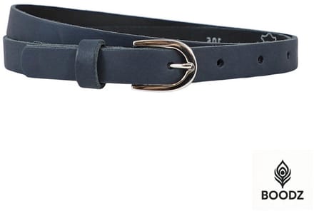 Boodz Leren Riem 2 cm Blauw | Maat 95