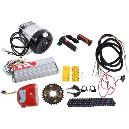 Kit de moteur sans balais 48V 800W DC, pour vélo électrique, Tricycle, Scooter, Kit de Conversion de moteur à monter soi-même black
