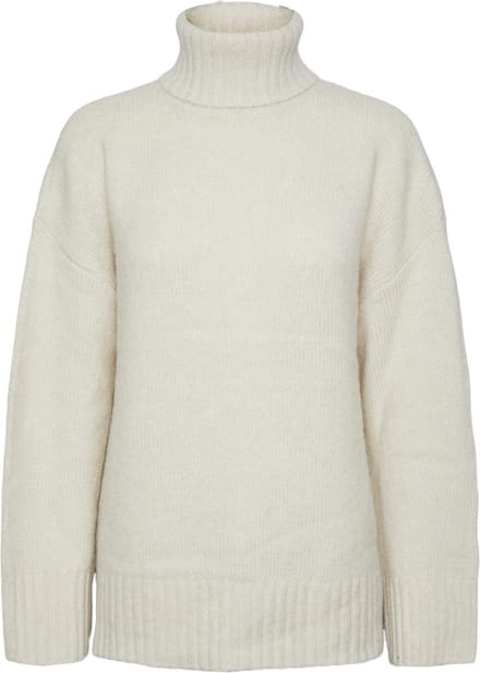 Pieces Trui Pcnancy Ls Loose Roll Neck Knit Noo 17139848 Birch Dames Maat - S