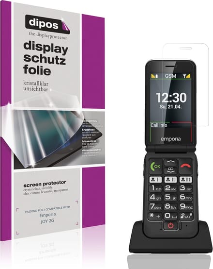 dipos – 4x Beschermfolie geschikt voor Emporia JOY 2G | Krasbestendige & heldere Screenprotector Ultra-Thin
