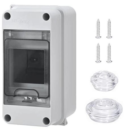 3-module Waterdichte Opbouwzekeringkast IP65 voor Buiten en Tuin