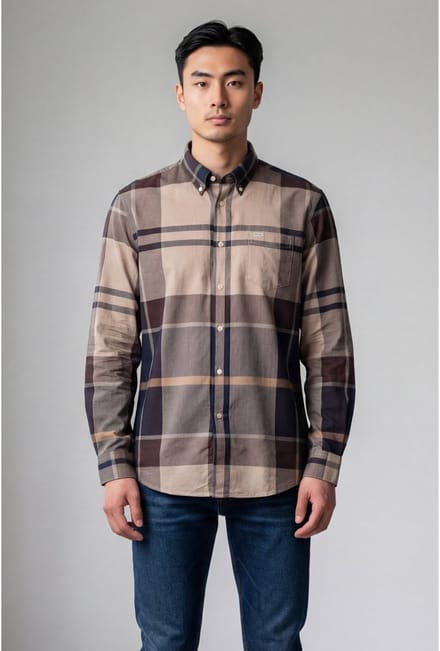 Barbour Bearpark beige overhemd