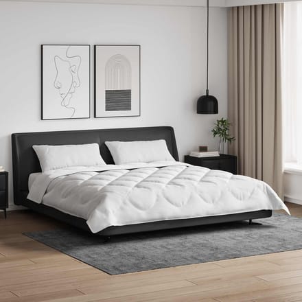 vidaXL - Dekbed - met - kussen - 3 - st - Wit - Microvezel