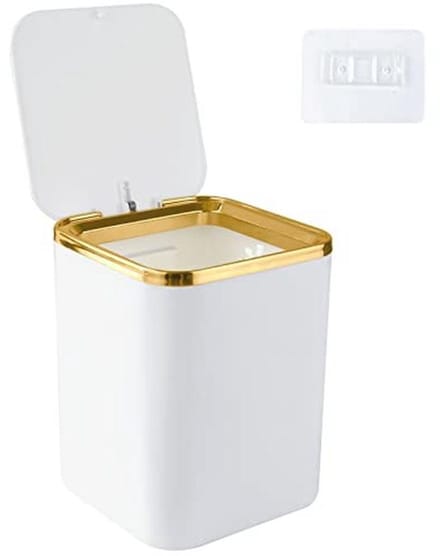 Kleine tafelafvalemmer met deksel 2,8 l - Compacte mini-afvalemmer voor interieur en kantoor