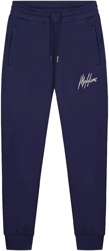 Malelions basic joggingbroek in de kleur marine.
