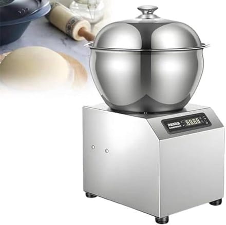 Commerciële Deegmixer - Bloem Mengmachine - Bakkerij Gebruik - Dubbele Rotatie - 5KG - Zilver
