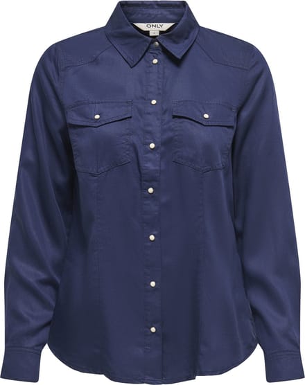 ONLY - ONLALEXA COLOUR LS SHIRT WVN - Dames - Blouses