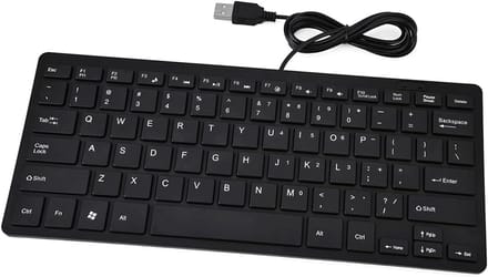 Ultra-dunne Mini Toetsenbord - 78 Toetsen - USB - Zwart