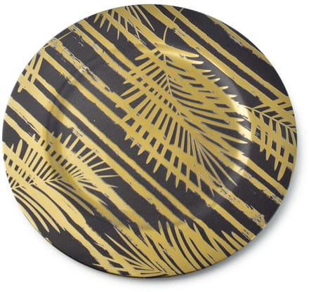 MONDEX - BLANCHE platte schaal - 33 x 33 x 2 cm - decoratief - Zwart / Goud