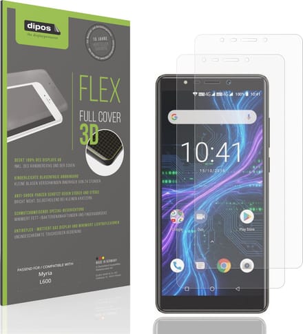 dipos FLEX – 2x Matte Screenprotector geschikt voor Myria L600 | Volledige Schermbescherming | Case-Friendly