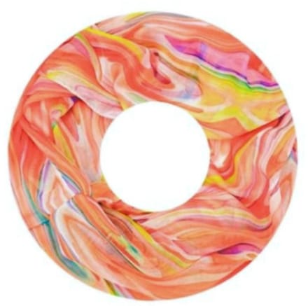 Dunne Colsjaal - Print - (25593#) - Oranje/Ecru