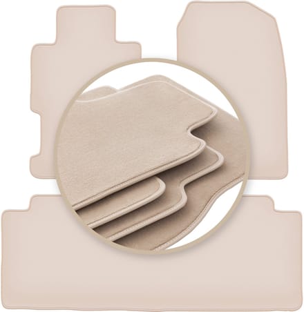 PREMIUM beige vloermatten voor: Honda Civic VII 5-deurs 2001-1007