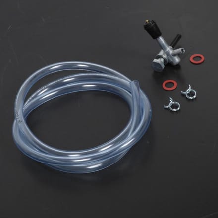 kit benzinetankkraan en transparante slang voor bromfiets mbk av7