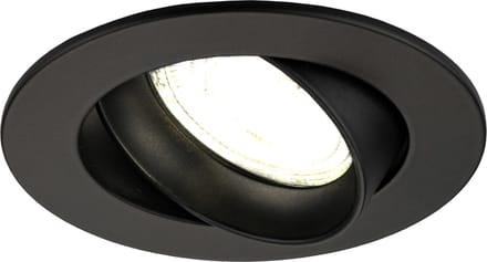 Ledvion - LED Inbouwspot Rio - Zwart - Dimbaar - 3W - 4000K - Ø85 mm