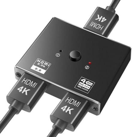 HDMI 2.0 Schakelaar 2 in 1 uit 4K HDMI-splitter 1 in 2 uit