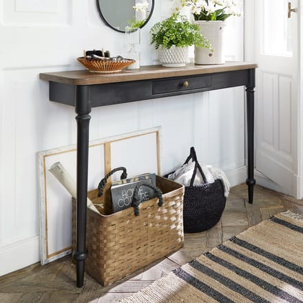 LOBERON Sidetable Jarobrod zwart/bruin