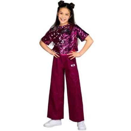 K3 verkleedkleding - Glitteroutfit roze 9/11 jaar - maat 152
