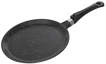 Crêpepan 28 cm met steen-look en gegoten aluminium