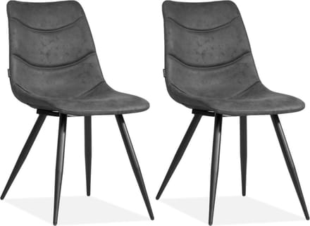 Stoel Crazy - Antraciet (set van 2 stoelen)