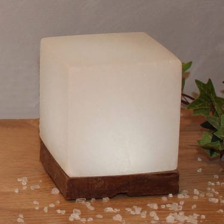Wagner Life Zoutlamp White Line Kubus met lamphouder, USB