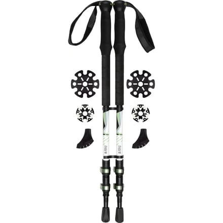 Abbey Camp Wandelstokken Telescopisch Verstelbaar - Takezi - Set - Zwart/Mint