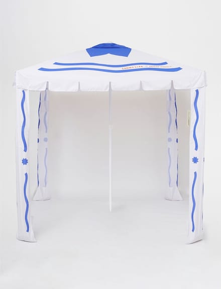 Sunnylife - Beach Strandtent Cabana Deep Blue 200 x 200 cm - Polyester - Blauw -