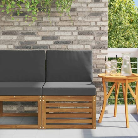 vidaXL - Buiten - Midden - Sofa - Massief - Acacia - Hout - Naturel