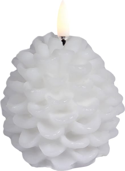 Dennenappel LED kaars - Uyuni Lighting - Nordic White - 7 cm x 7 cm