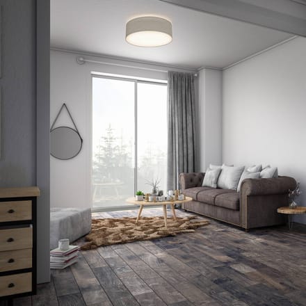 B.K.Licht - Plafondlamp - Ø30cm - taupe - excl. E27 lichtbron