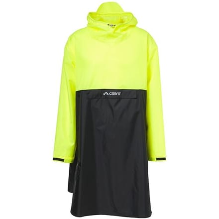 CRIVIT Regenponcho, unisex (Zwart/geel, S/M)