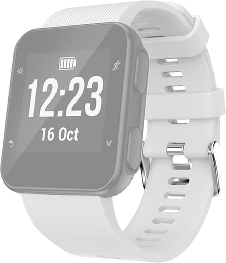 Siliconen bandje - geschikt voor Garmin Forerunner 30 / 35 - wit