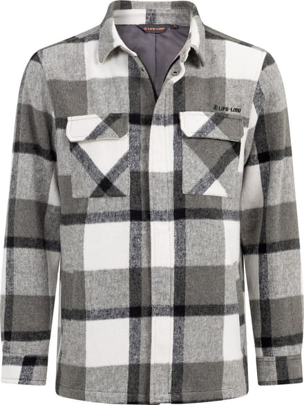 Life Line blouse Pico - blouse/jas Pico - wit/grijs geblokt - borstzak - maat 3XL