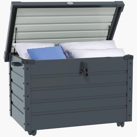 opbergbox - Tuin Opbergbox - 295L - 100x62x65cm - Verrijdbaar & Afsluitbaar - Donkergrijs