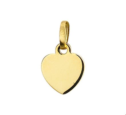 Geelgouden Graveerhanger hart poli/mat 4018994