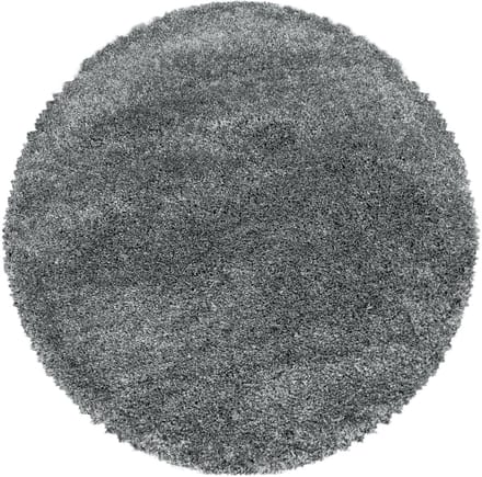 Extra hoogpolig vloerkleed Fluffy - rond - lichtgrijs - 200x200 cm