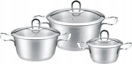 Kinghoff 4474 - Pannenset - 6 delig - RVS