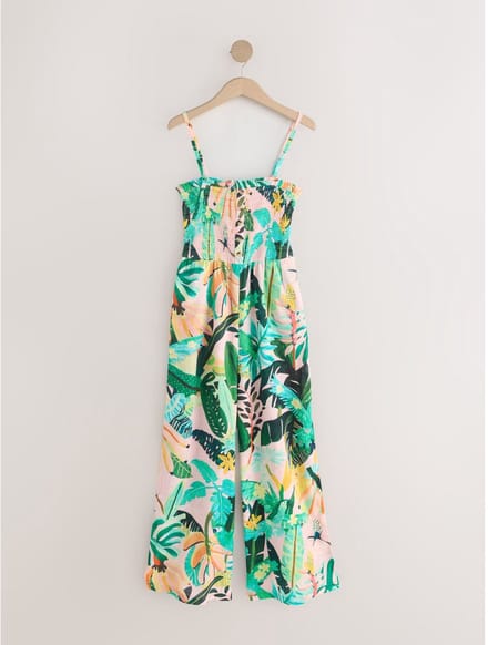 Next - Dames - Bandeau-jumpsuit met afneembare bandjes van linnenmix - Tall - Roze