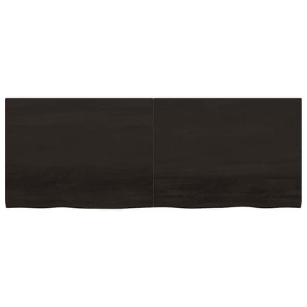 vidaXL - Tafelblad - 160x60x(2-4)cm - behandeld - eikenhout - donkerbruin